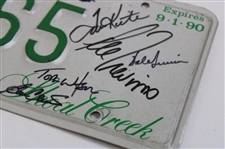Palmer, Watson Trevino, Player & others Signed 1990 PGA at Shoal Creek License Plate JSA ALOA