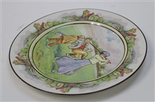 Lady Golfer Post-Swing with Caddy 'Full Swing' Bridgwood & Son Porcelain Plate