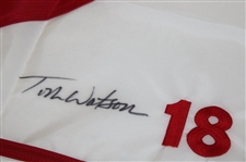 Tom Watson Signed Tom Watson Fall Golf Classic at the Greenbrier Red/White Flag JSA ALOA