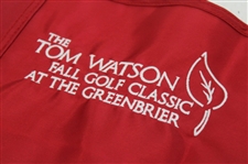 Tom Watson Signed Tom Watson Fall Golf Classic at the Greenbrier Red/White Flag JSA ALOA