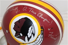 Joe Theisman Signed Washington Helmet w/'#7-NFL-MVP-1983' Inscr. & Personalized JSA ALOA
