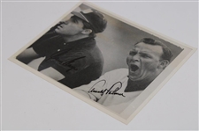 Arnold Palmer & Gary Player Signed Sitting & Waiting 8x10 B&W Photo JSA ALOA