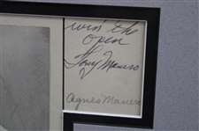 Tony And Agnes Manero Signed Scoring Record Framed Presentation Piece JSA ALOA