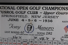 Tony And Agnes Manero Signed Scoring Record Framed Presentation Piece JSA ALOA
