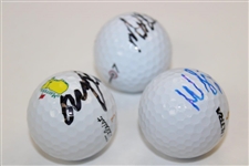 Matt Kuchar, Webb Simpson & Graeme McDowell Signed Golf Balls JSA ALOA