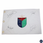 Love III, Woosnam, Mallon & Ochoa Signed World Golf Hall of Fame Flag JSA ALOA