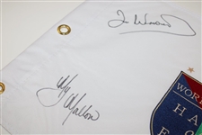 Love III, Woosnam, Mallon & Ochoa Signed World Golf Hall of Fame Flag JSA ALOA
