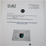 Love III, Woosnam, Mallon & Ochoa Signed World Golf Hall of Fame Flag JSA ALOA