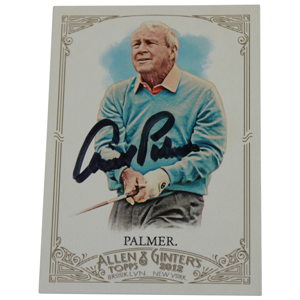 Arnold Palmer Signed 2012 Topps Allen and Ginter Golf Card JSA #P57624