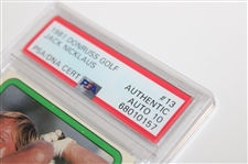Jack Nicklaus Signed 1981 Donruss Golf Card #13 PSA/DNA #68010157 Auto Grade 10