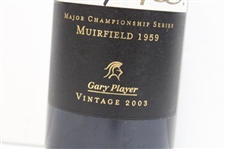 Gary Player Signed 'Muirfield 1959' Ltd Ed Major Champ Series 2003 Wine Bottle JSA ALOA