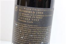 Gary Player Signed 'Muirfield 1959' Ltd Ed Major Champ Series 2003 Wine Bottle JSA ALOA