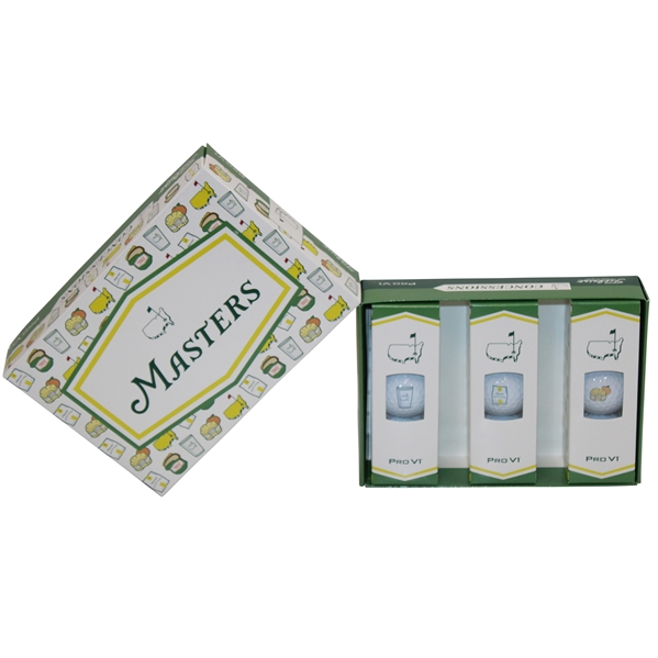 Masters Tournament Concessions Titleist Pro V1 Dozen Golf Balls In Original Box (3 Sleeves)