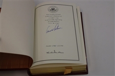 Arnold Palmer Signed 1999 'A Golfers Life' Deluxe Ltd Ed Book #1461/2500 w/Card JSA ALOA