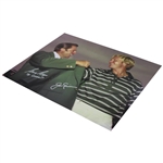 Jack Nicklaus & Gary Player Signed 1975 Masters Jacket Ceremony 16x20 Color Photo JSA ALOA