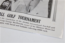 1941 Illustrated Current News at Finish of Miami International Four-Ball Tournament Print