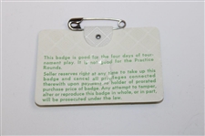 Gary Player Signed 1978 Masters Tournament SERIES Badge #15309 JSA ALOA