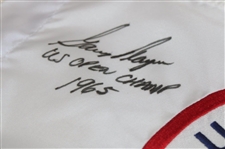 Gary Player Signed US Open at Bellerive CC Embroidered Flag Inscribed 'US Open Champ 1965' JSA ALOA