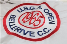 Gary Player Signed US Open at Bellerive CC Embroidered Flag Inscribed 'US Open Champ 1965' JSA ALOA
