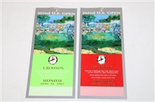 2002 Us Open At Bethpage Black Grounds Ticket Set 
