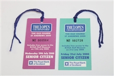 2000 The Open Championship at St. Andrews Wednesday & Friday Senior Citizen Tickets