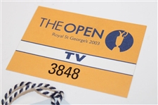 Four (4) The Open Championship Passes - 2003 TV, 2003 Press, 2003 Season & 2004 BBC TV