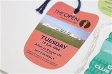 2008 The Open Championship at Royal Birkdale Badge w/Tuesday & Tuesday/Wednesday/Friday Concession