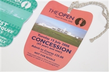 2008 The Open Championship at Royal Birkdale Badge w/Tuesday & Tuesday/Wednesday/Friday Concession