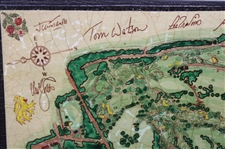 Walton Heath Golf Club 1981 Ryder Cup JP Izatt Course Map with Player Facsimile Signatures