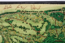 Walton Heath Golf Club 1981 Ryder Cup JP Izatt Course Map with Player Facsimile Signatures