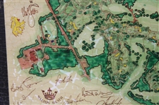 Walton Heath Golf Club 1981 Ryder Cup JP Izatt Course Map with Player Facsimile Signatures