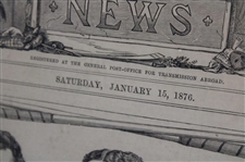 1876 The Illustrated Sporting & Dramatic News Celebrated Amateur Golfers News Article - Framed 