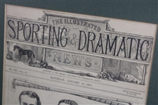 1876 The Illustrated Sporting & Dramatic News Celebrated Amateur Golfers News Article - Framed 
