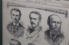 1876 The Illustrated Sporting & Dramatic News Celebrated Amateur Golfers News Article - Framed 