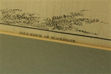 Golf Match On Blackheath Print by Artists F Gilbert & H. Harral - Framed