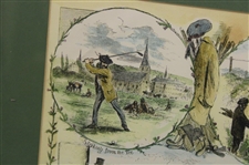 Vintage Golf Collage Print wStriking/Bunker/Putting/Stimy/Fore Caddie - Framed