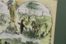 Vintage Golf Collage Print wStriking/Bunker/Putting/Stimy/Fore Caddie - Framed