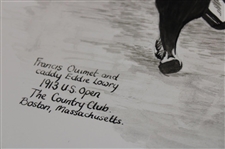 Francis Ouimet & Caddy Eddie Lowry 1913 US Open Print by Artist Linda Logan