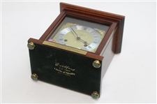 2000 PGA Cup Celtic Manor Presentation Woodford Mahogany & Brass Face Chiming Mantle Clock w/Key