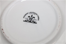 Four (4) Classic Masters Logo Ceramic Tea Cups with Plates