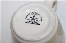 Four (4) Classic Masters Logo Ceramic Tea Cups with Plates