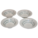 Four (4) Classic Masters Logo Ceramic Side Salad Bowls