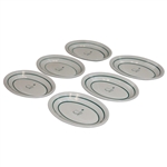 Six (6) Classic Masters Logo Ceramic Side Dish Plates/Bowls