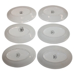 Six (6) Classic Masters Logo Ceramic Side Dish Plates/Bowls