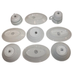 Nine (9) Various Classic Masters Logo Ceramic Dishes - Cup, Mug, Plates, Bowls, Dishes