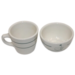 Nine (9) Various Classic Masters Logo Ceramic Dishes - Cup, Mug, Plates, Bowls, Dishes