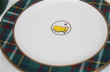 Four (4) Masters Tournament Home Collection Tartan Cocktail Plates in Original Box