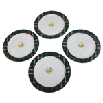 Four (4) Masters Tournament Home Collection Tartan Cocktail Plates in Original Box