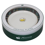 Four (4) Masters Tournament Home Collection Tartan Cocktail Plates in Original Box