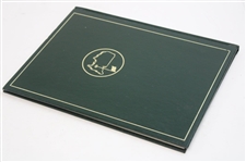 Bernhard Langer Signed 1985 Masters Tournament Green Annual Book JSA ALOA